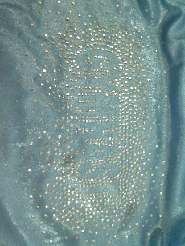 Pre-Owned Leotard Q Large Child Lt Blue Acro Tumbling