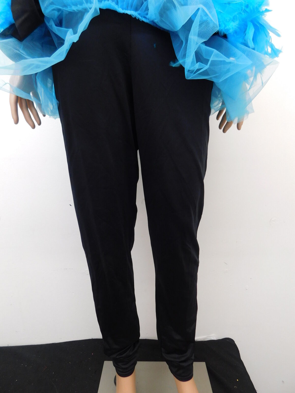 Pre-Owned Costume Weissman  8805 XL Adult Blue Sequin Feather Unitard Jazz Tap