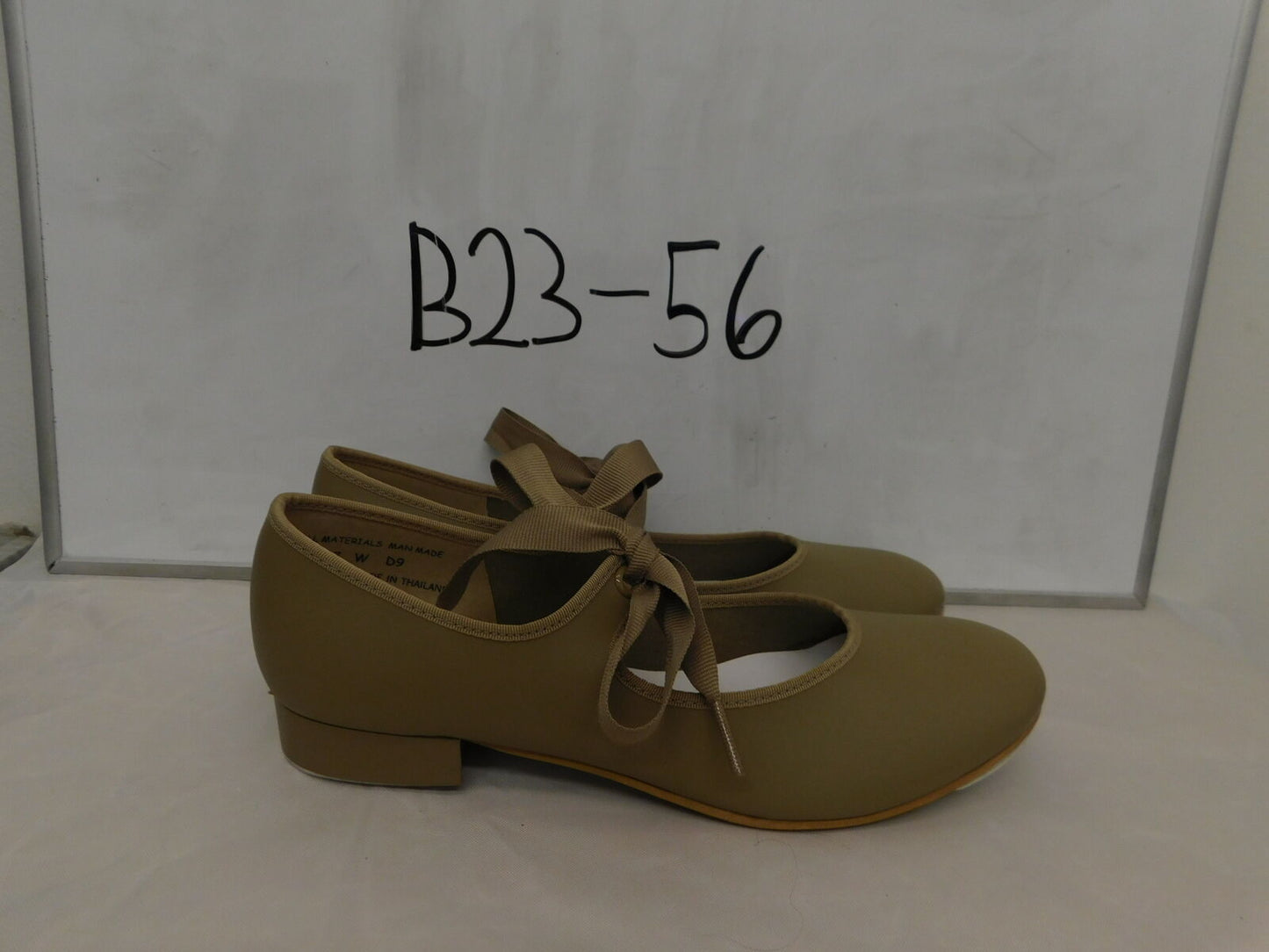 Pre-Owned Tap Shoes Barbette Adult 7W Tyette Leather Ribbon Student