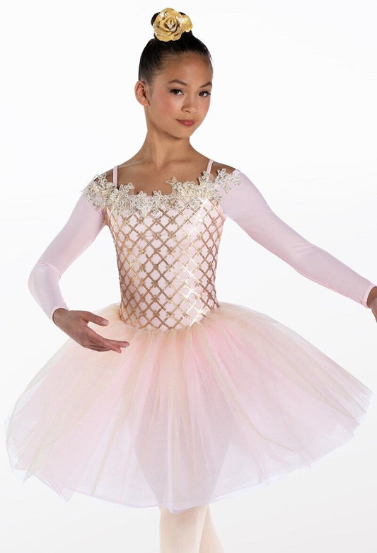 Pre-Owned Costume Weissman  13720 Small Child Peach Tutu Ballet Sequin