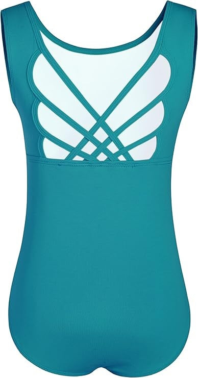 Pre-Owned Leotard WYHDY   Large Child Dark Teal  Ballet Tap Jazz