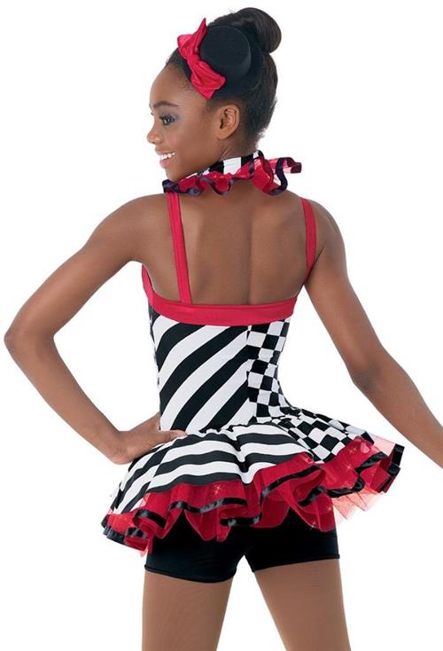 Pre-Owned Costume Weissman  10033 6x-7 Child Red  Jazz Circus  Clown Harlequin
