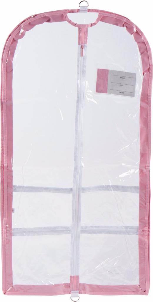 New Garment Bag Danz N Motion Clear with colorful Gusset and Pockets