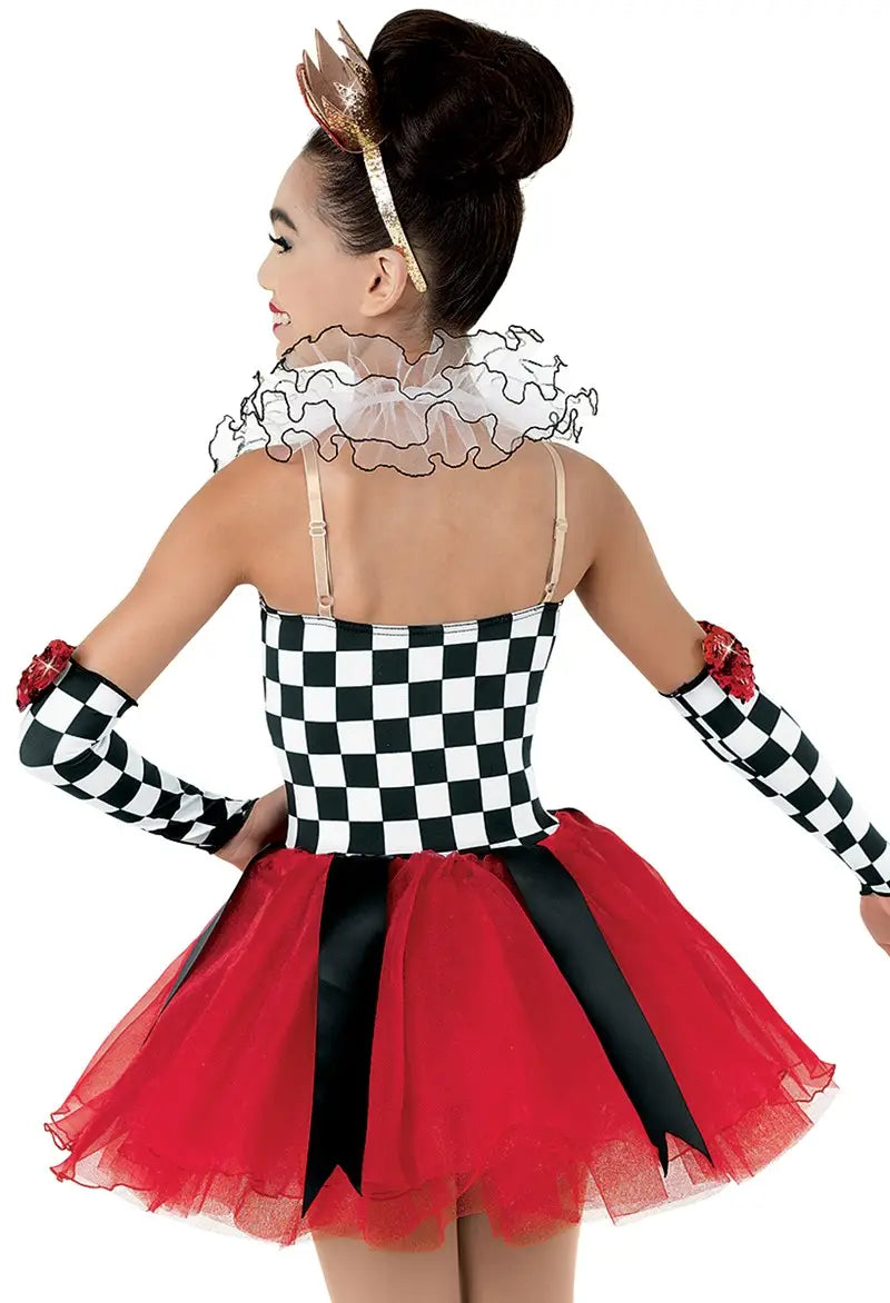 Pre-Owned Costume Large Child Red Weissman 9330 Jazz Tap Musical Theater Queen of Hearts Sequin