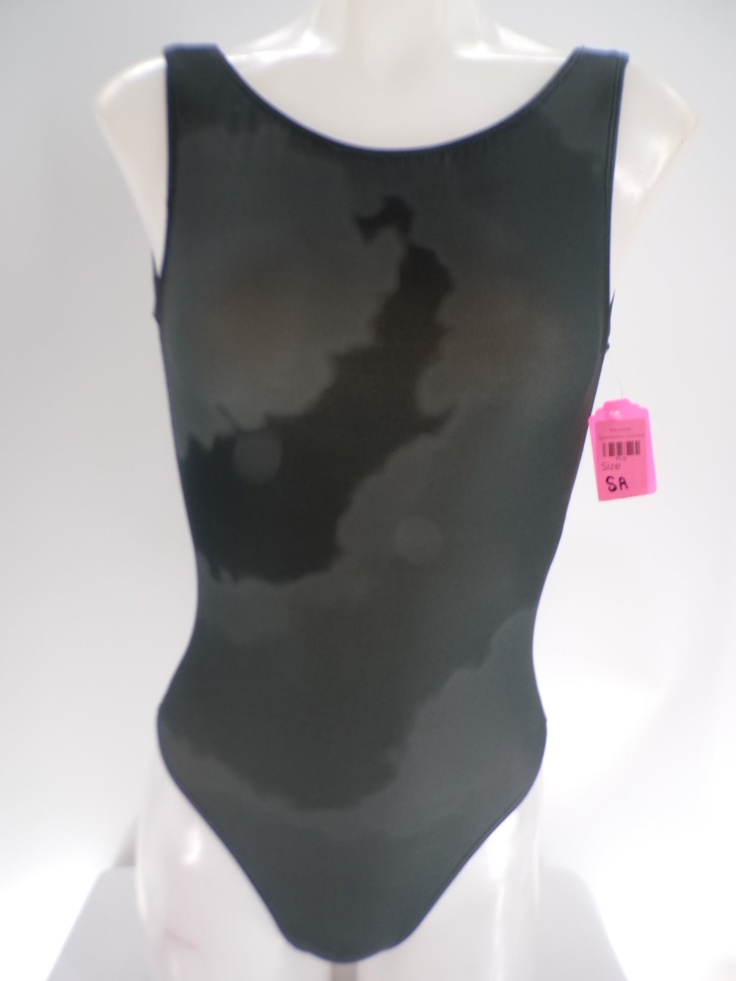 Pre-Owned Leotard Motionwear  4176 Small Adult Gray Black  Ballet Contemporary