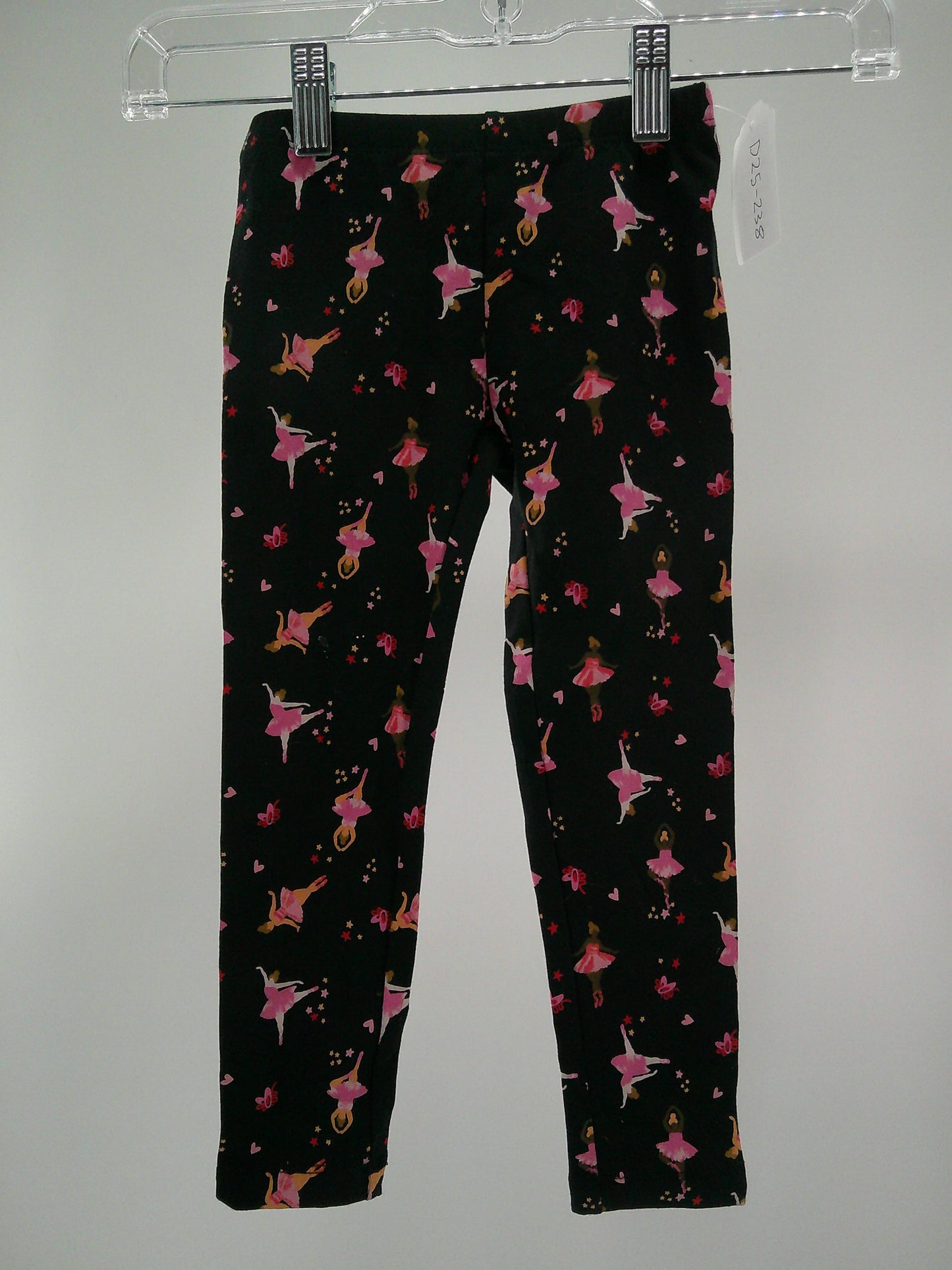 Pre-Owned Leggings Old Navy   Toddler 3T Black Pink  Ballet