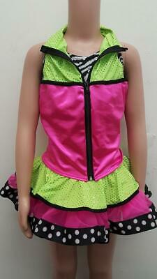 Pre-Owned Costume Weissman  6989 Medium Child Hot Pink  Jazz