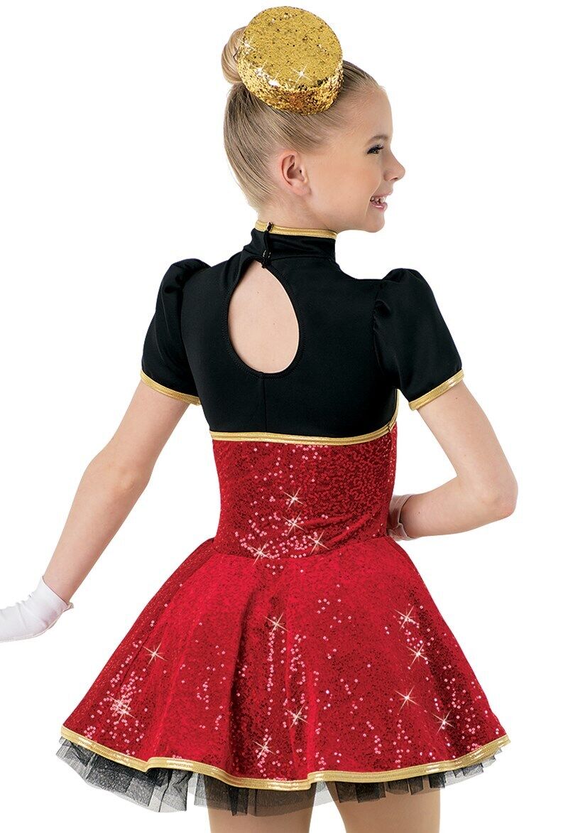 Pre-Owned Costume XL Child Red Weissman 9680 Jazz Tap Musical Theater Sequin Dress Bellhop