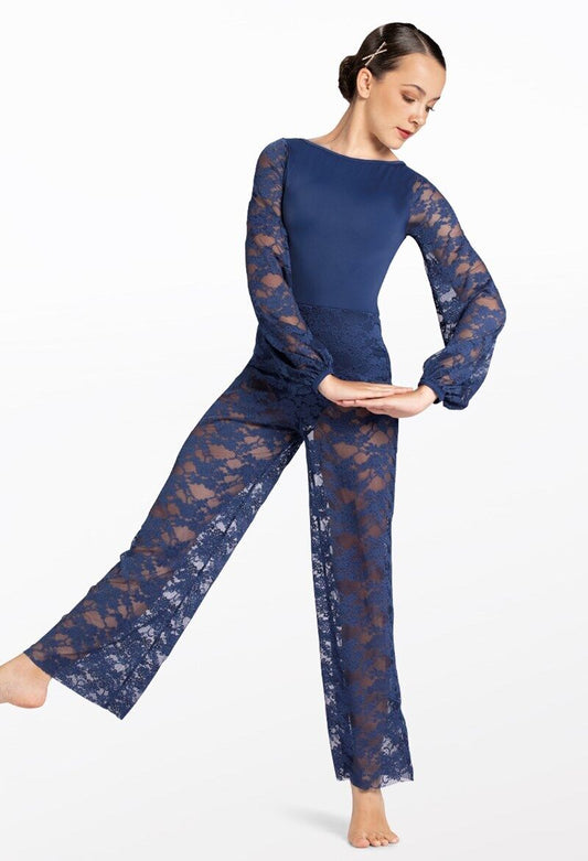Pre-Owned Costume Weissman  13251 Intermediate Child Navy Blue  Lyrical