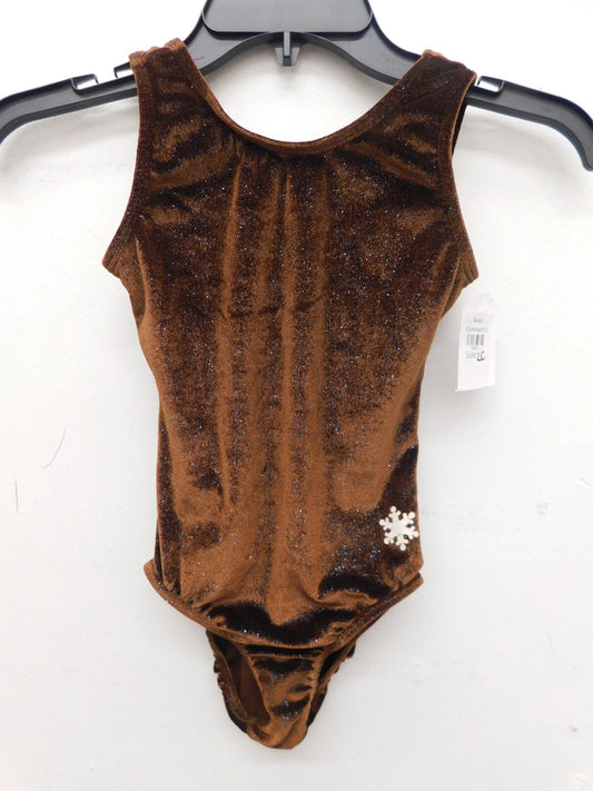 Pre-Owned Leotard Snowflake   Large Child Brown  Gymnastics
