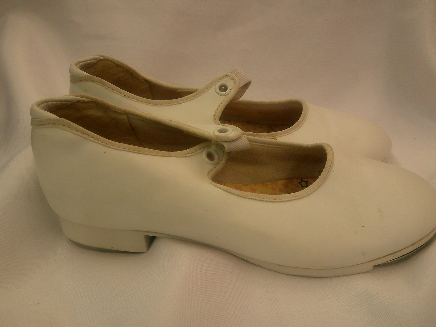 Pre-Owned Tap Shoes Capezio Girls 1M Tyette Man Made Elastic Student