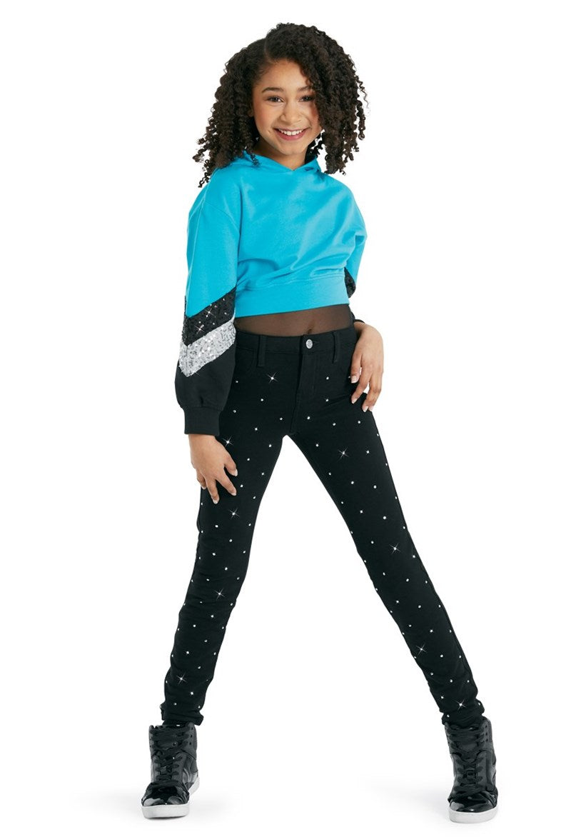 Pre-Owned Crop Hoodie Balera  AH11229 Large Child Pink  Hip Hop Jazz