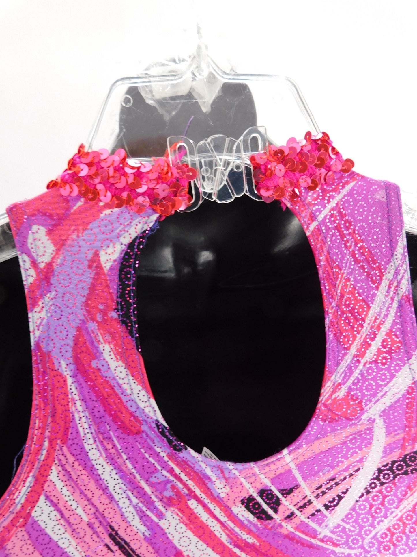 Pre-Owned Costume Wish Come True V1681 Intermediate Child Hot Pink Tutu Jazz Sequin