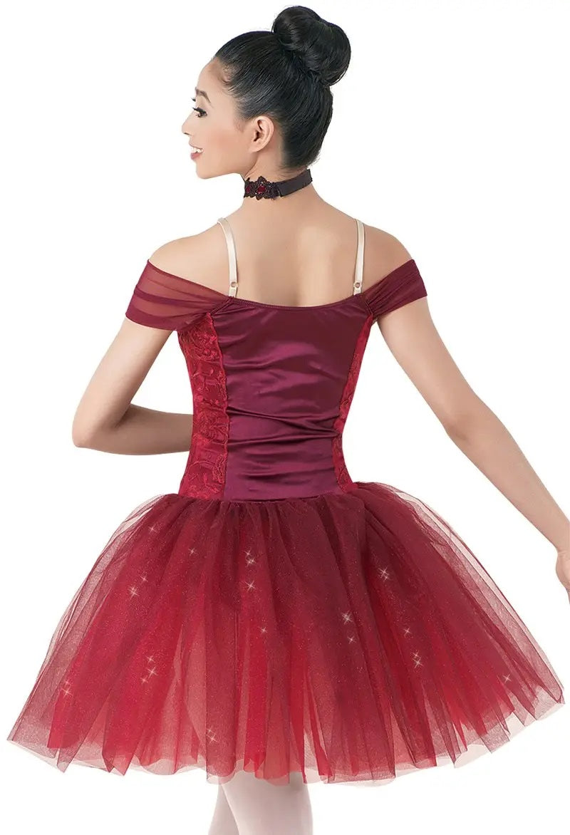 Pre-Owned Costume Weissman  9678 Int Child Blue Tutu Ballet Glitter Don Quiote