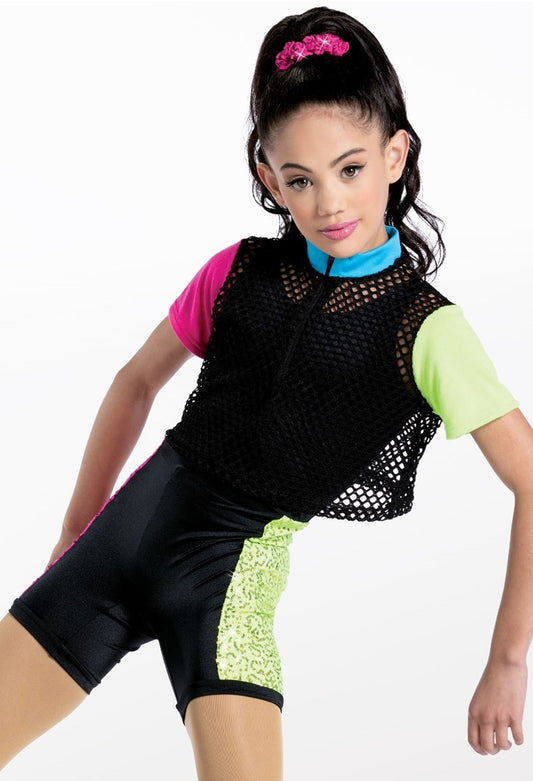 Pre-Owned Costume Weissman 14481 Small Adult Green Hip Hop Sequin