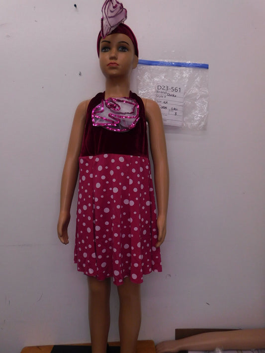 Pre-Owned Costume Dansco   Medium Child Magenta  Jazz