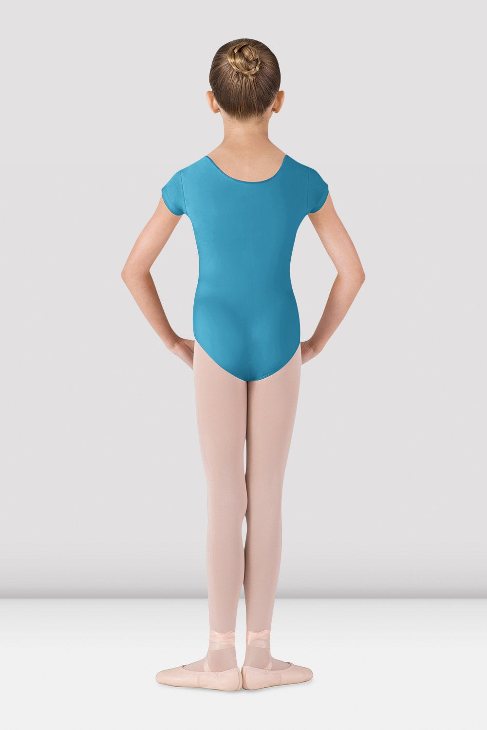 Pre-Owned Leotard Bloch CL5602 Medium Child Turquoise Ballet Tap Jazz