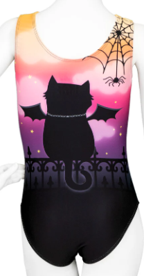 New Gymnastics Leotard Destira Bat Cat Halloween Child Medium 8-10