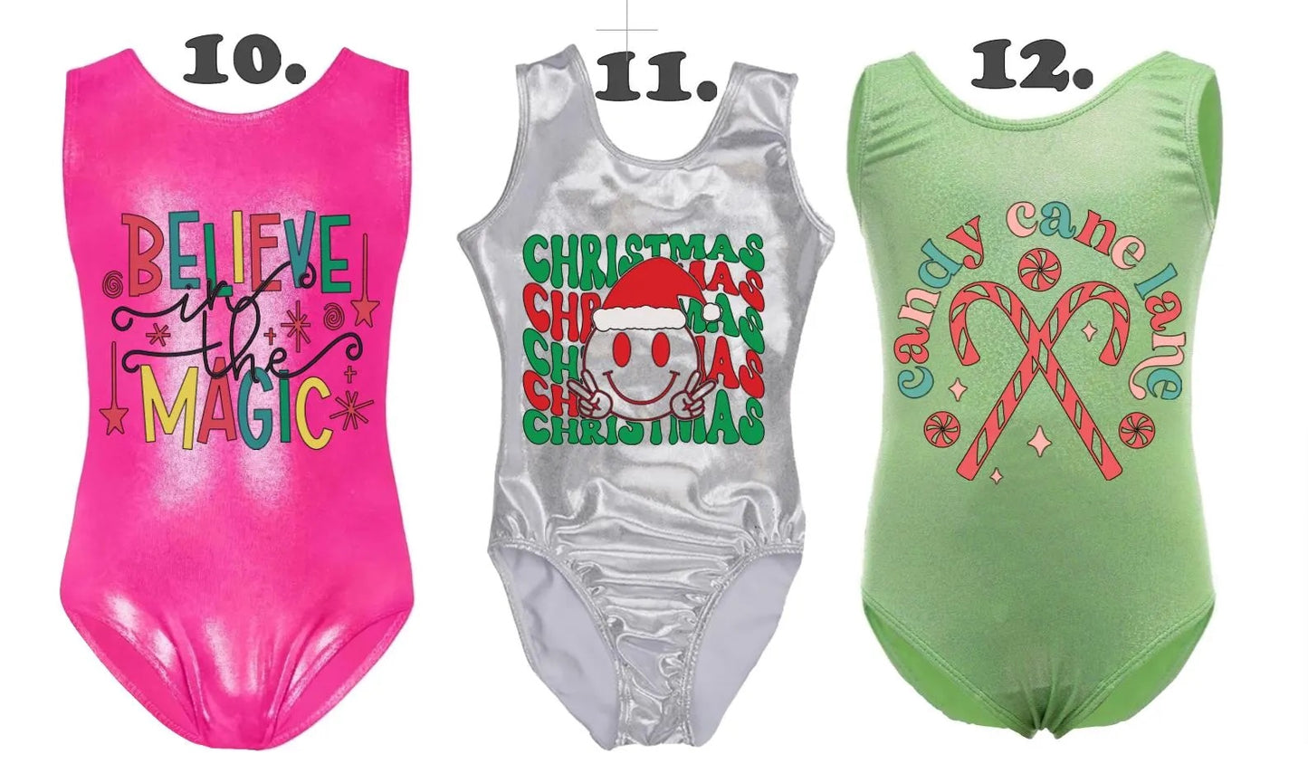 PERSONALIZED Christmas Leotard 21 Options
