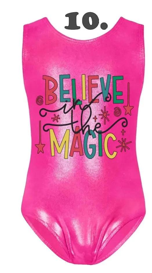 Custom Christmas Leotards - Design 10 Believe the Magic