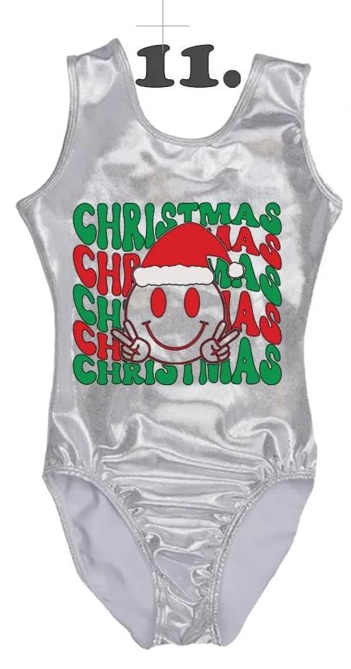 Custom Christmas Leotards - Design 11 Happy Christmas