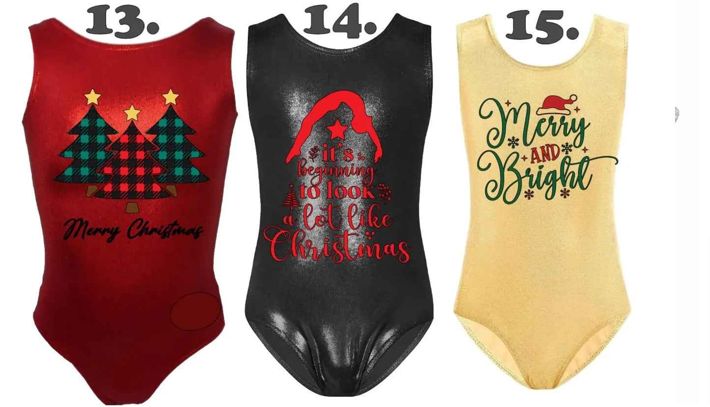 PERSONALIZED Christmas Leotard 21 Options