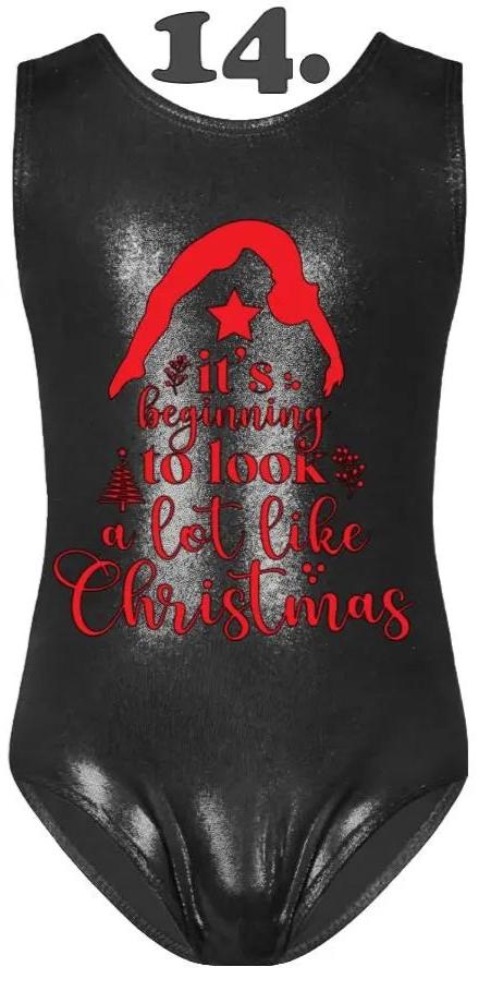 Custom Christmas Leotards - Design 14 Look like Christmas Tree