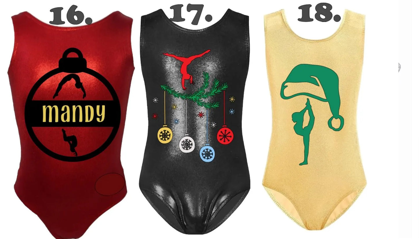 PERSONALIZED Christmas Leotard 21 Options