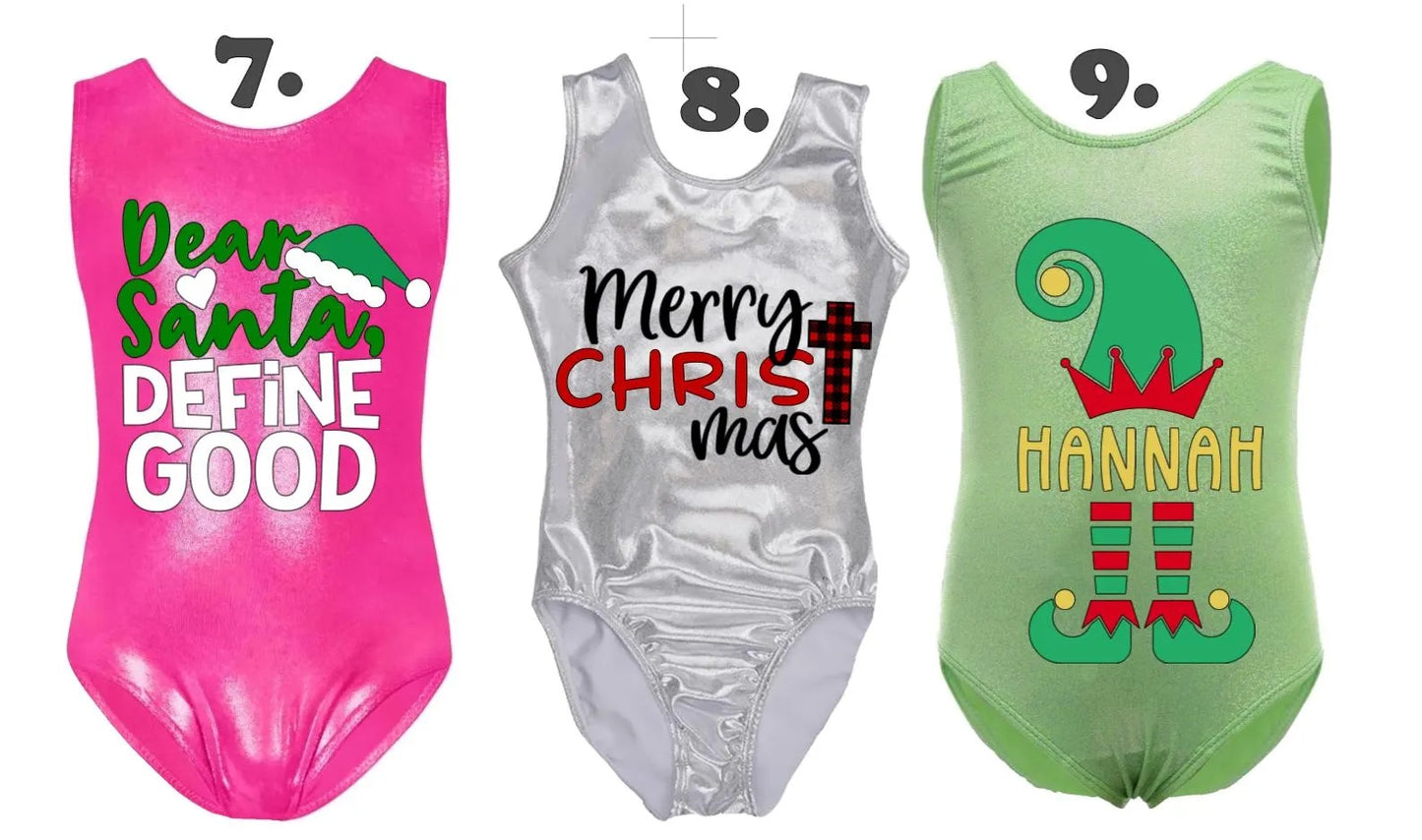 PERSONALIZED Christmas Leotard 21 Options
