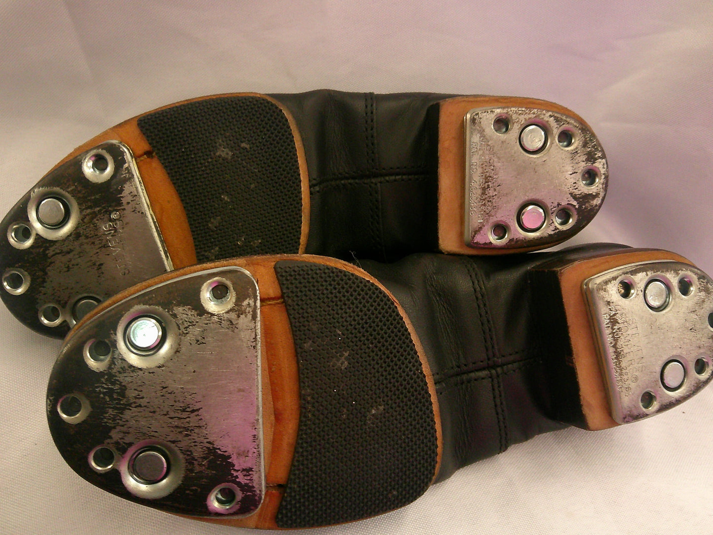 Pre-Owned Clogging Shoes Steven Stompers Youth 1M Oxford Leather Split Sole