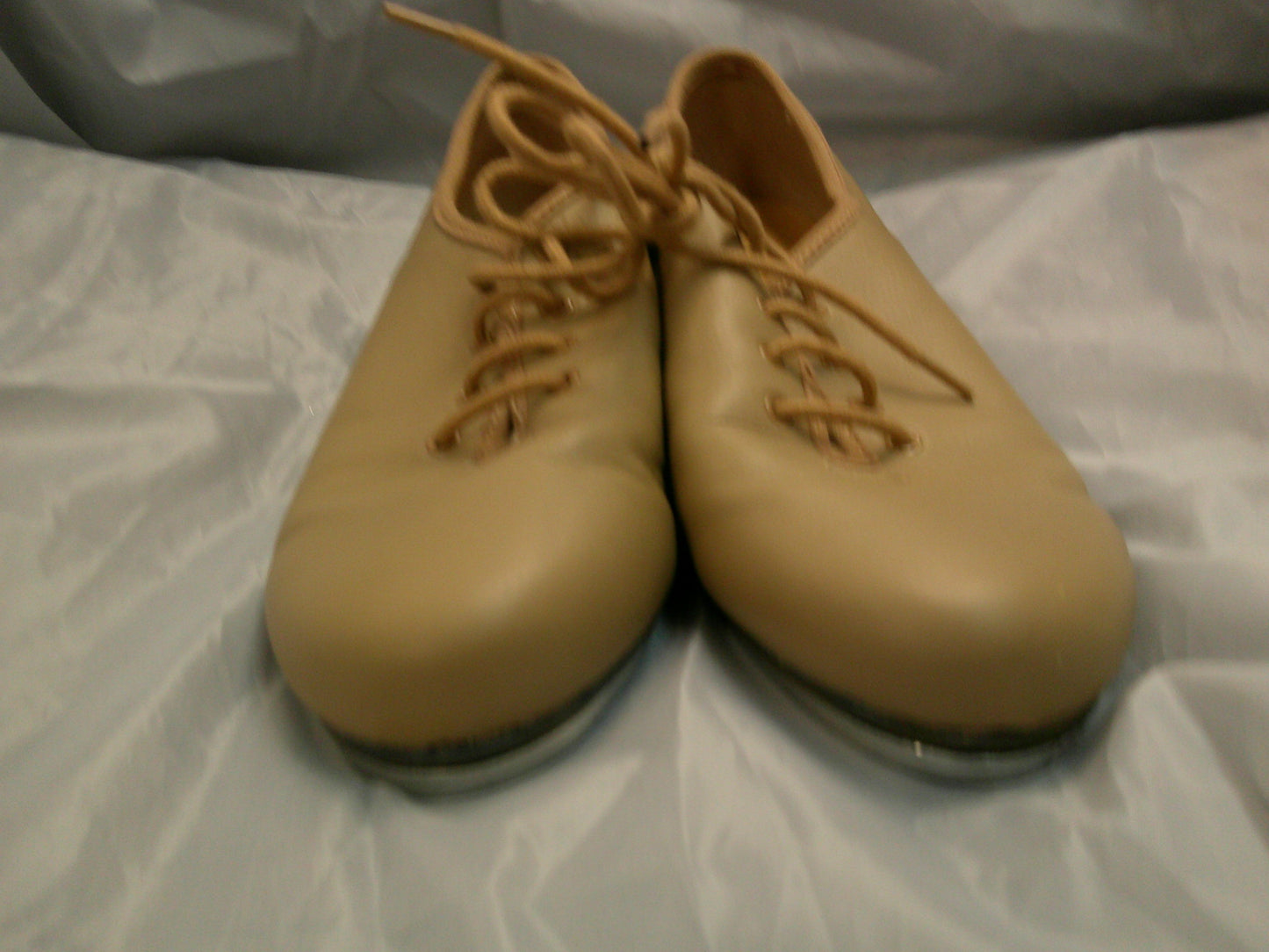 Pre-Owned Tap Shoes Danz N Motion Adult 8.5M Oxford Leather Lace Up Full Sole