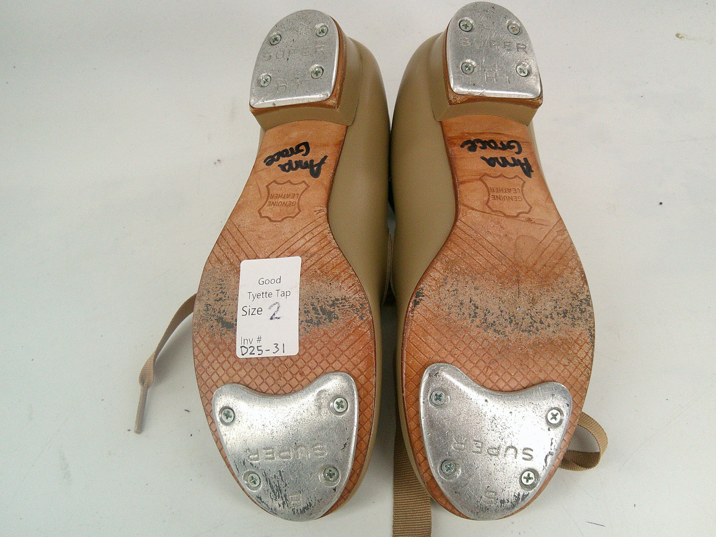 Pre-Owned Tyette Tap Shoes Barbette Big Kid 2M Tan