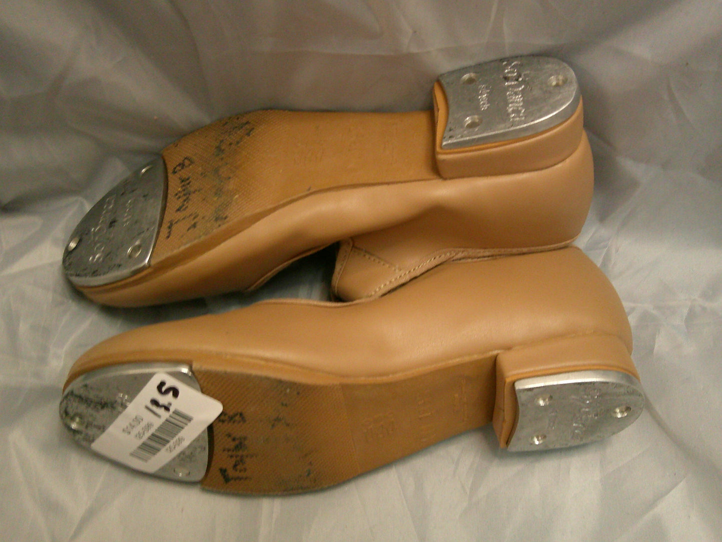 Pre-Owned Tan Tap Shoes SoDanca Child 13.5M Mary Jane Leather Loop Strap