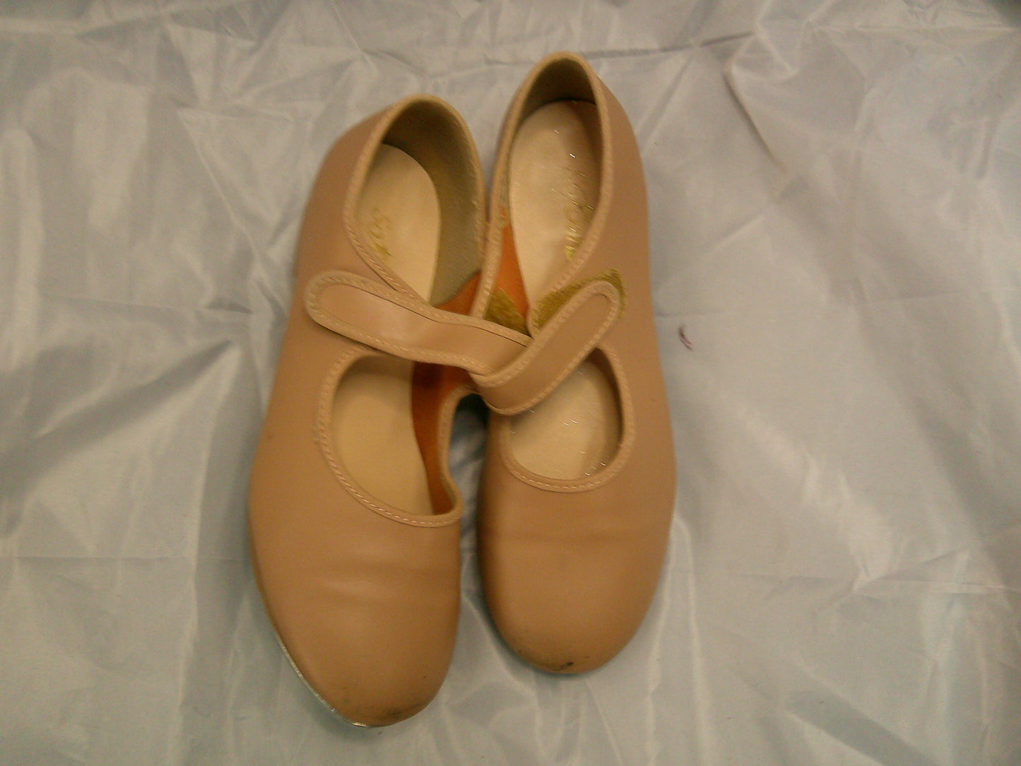 Pre-Owned Tap Shoes Youth 6W Tan So Danca TA38 Mary Jane Leather Loop Strap