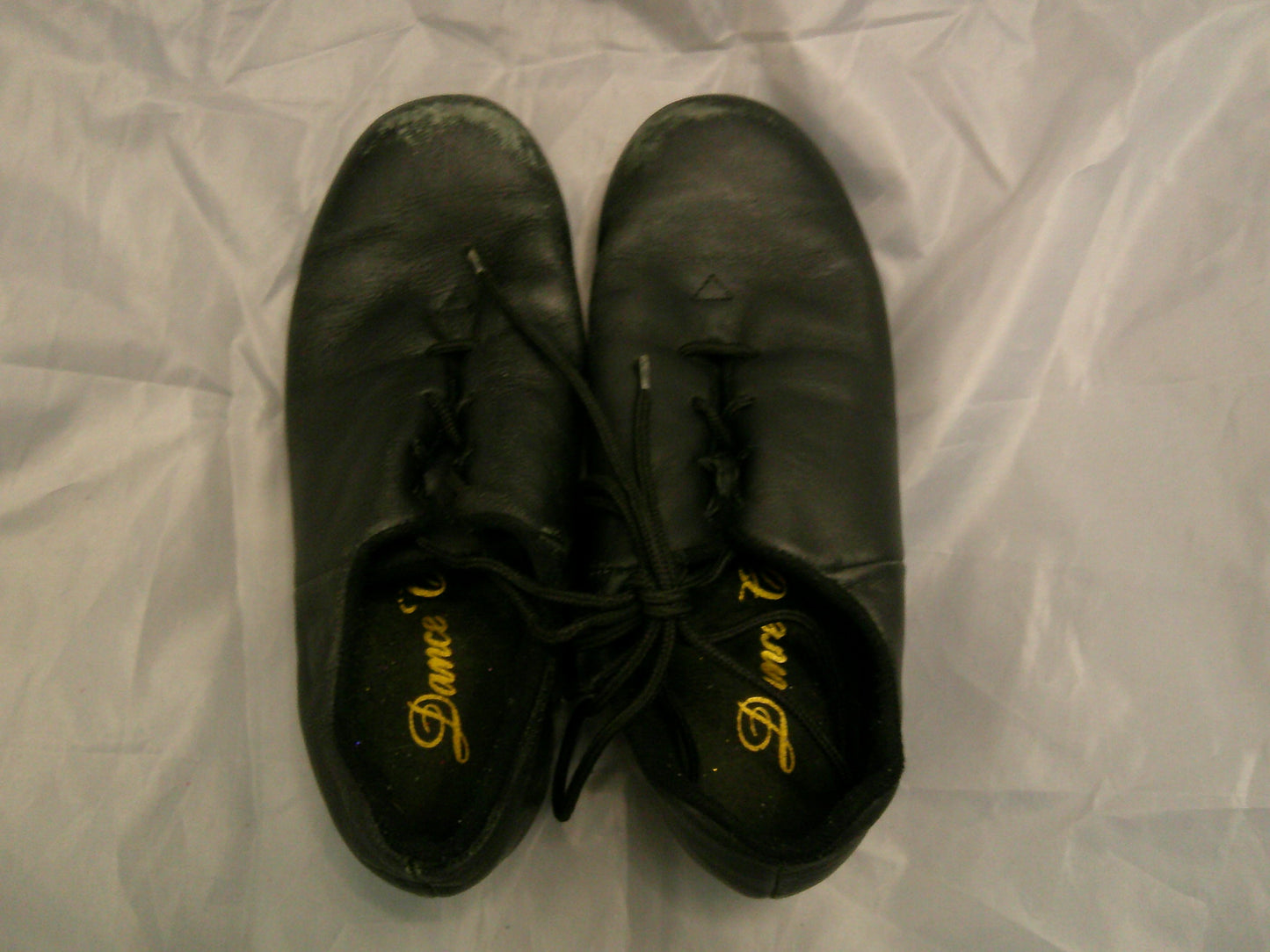Pre-Owned Tap Shoes Dance Class JT501 4M Oxford Leather Black Split Sole