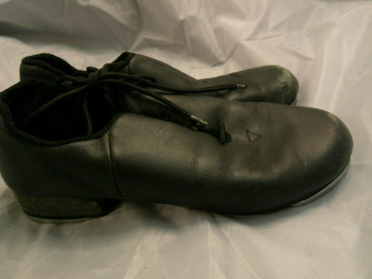 Pre-Owned Tap Shoes Dance Class JT501 4M Oxford Leather Black Split Sole