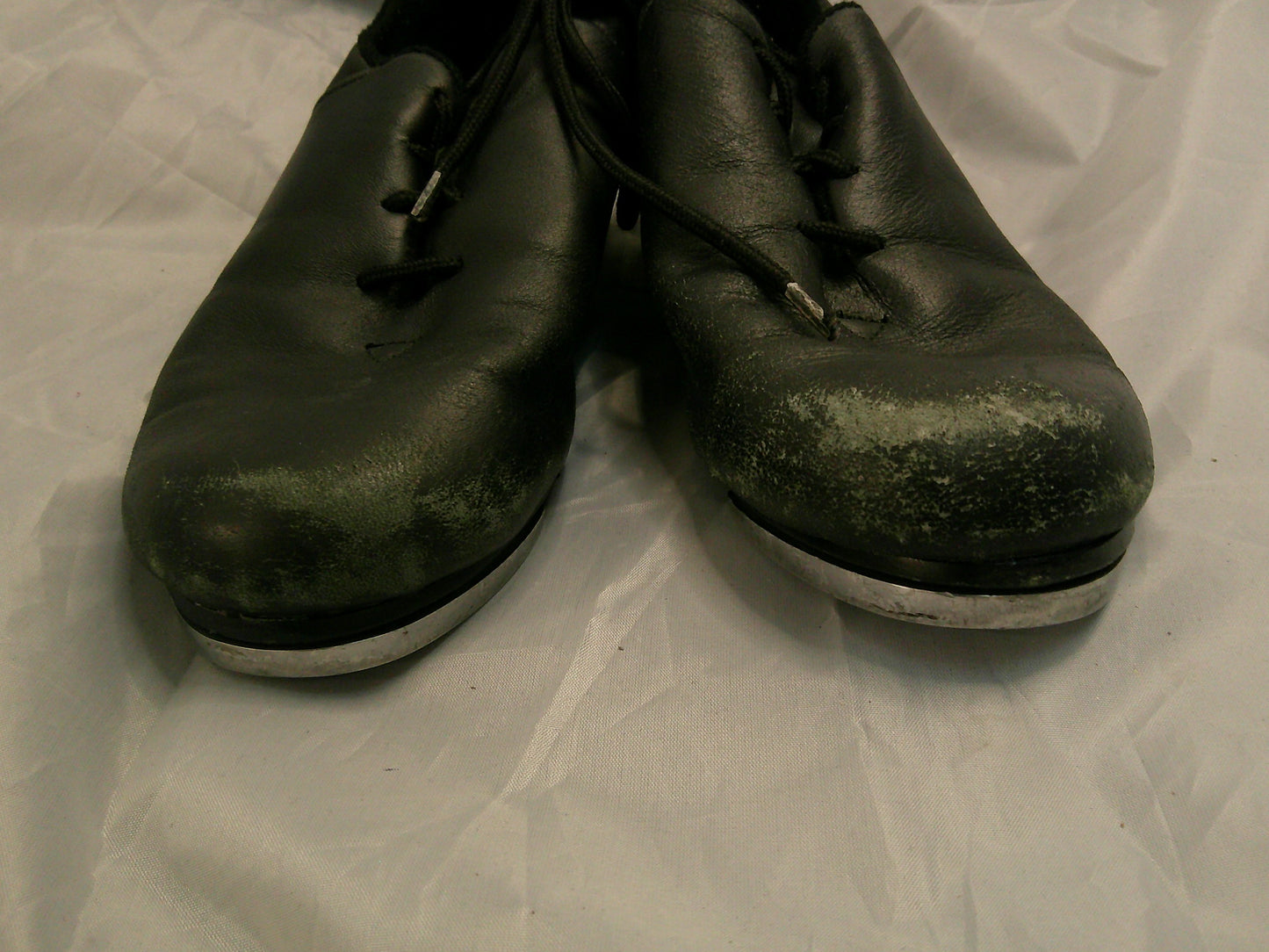 Pre-Owned Tap Shoes Dance Class JT501 4M Oxford Leather Black Split Sole
