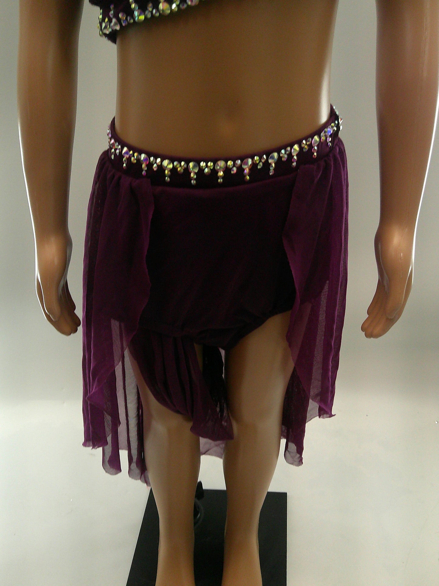 Pre-Owned Costume Large Child Pink Weissman D10076 Contemporary Modern 2Pc Rhinestones ADDED