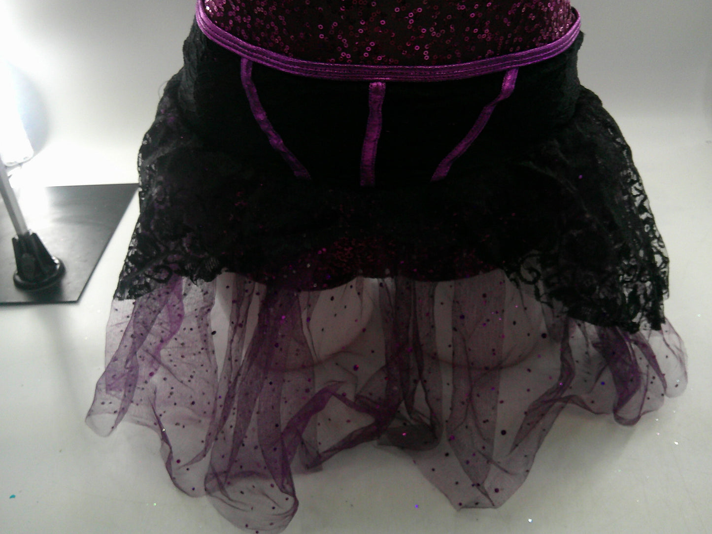 Pre-Owned Costume Small Adult Purple Curtain Call J4702 Jazz Tap Clogging Ballet Sequin Lace Dress