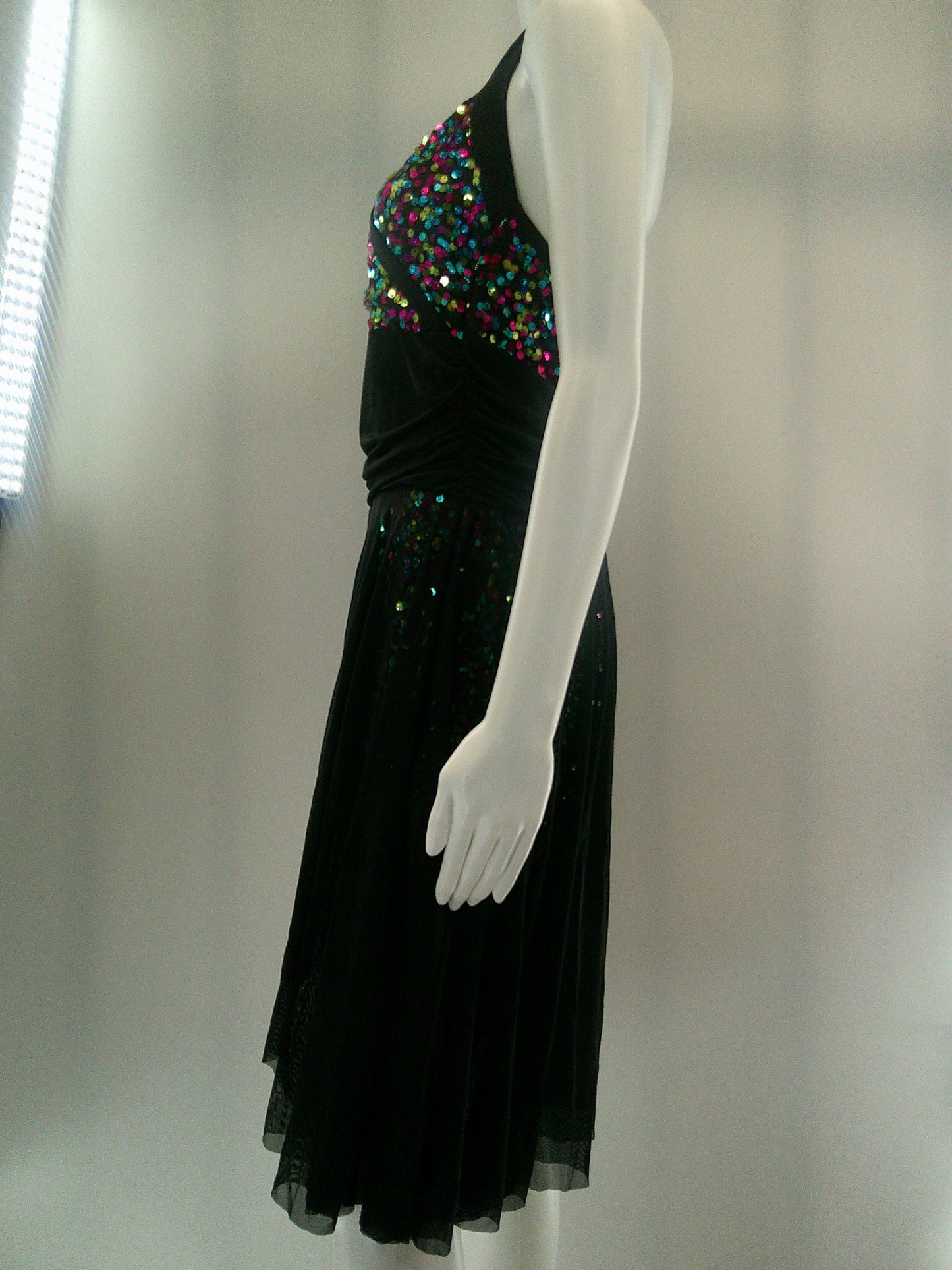 Pre-Owned Costume Lyrical Large Adult Multi Costume Gallery Sequin Dress Contemporary Jazz