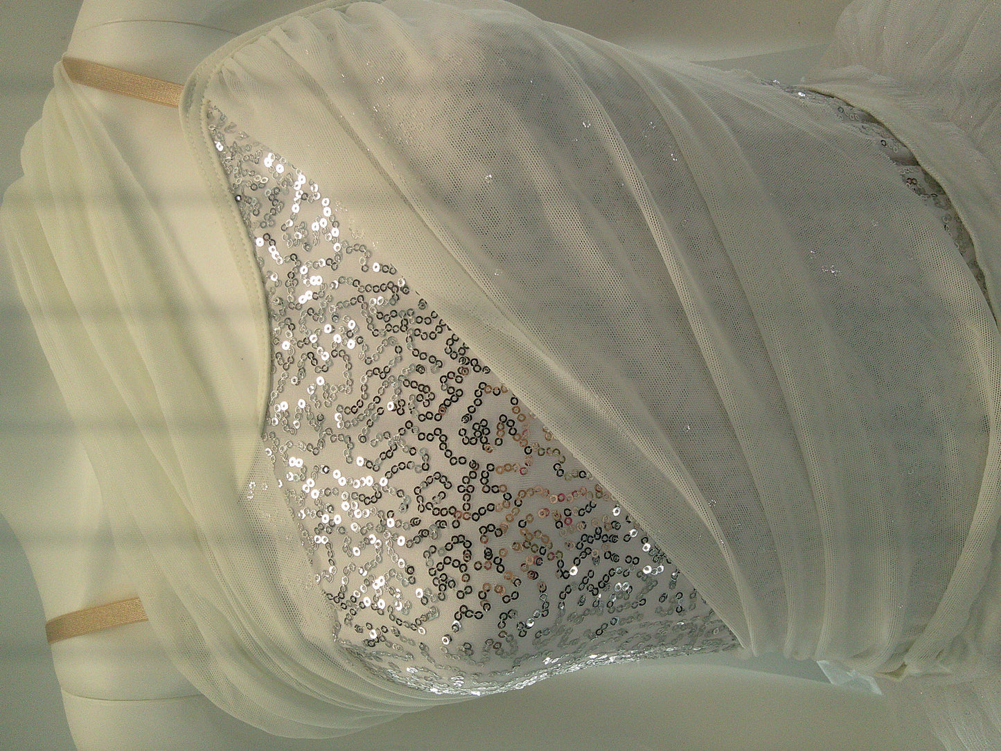 Pre-Owned Costume Medium Adult White Weissman 7412 Lyrical Ballet Contemporary Sequin Tutu