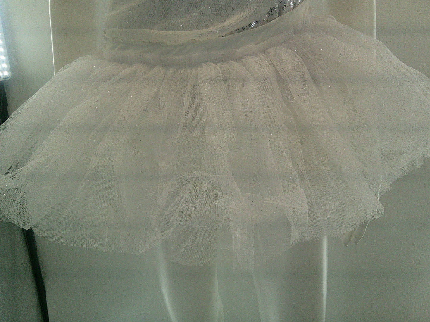 Pre-Owned Costume Medium Adult White Weissman 7412 Lyrical Ballet Contemporary Sequin Tutu