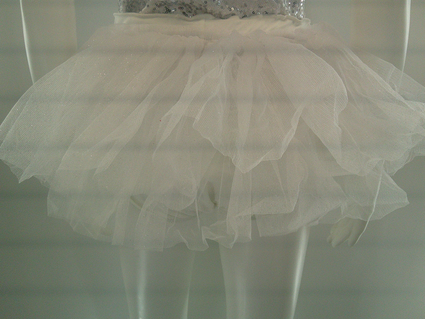 Pre-Owned Costume Medium Adult White Weissman 7412 Lyrical Ballet Contemporary Sequin Tutu