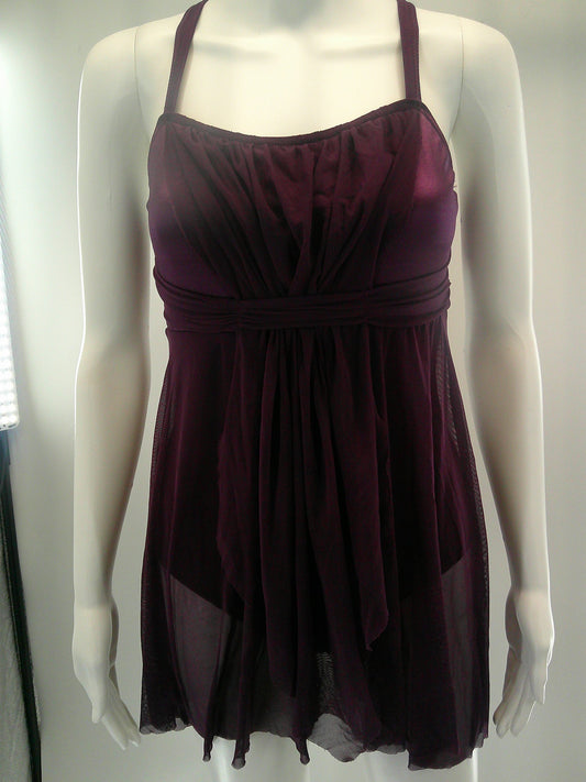 Pre-Owned Costume Small Adult Purple Weissman 6448 Lyrical Ballet Contemporary Mesh Draping