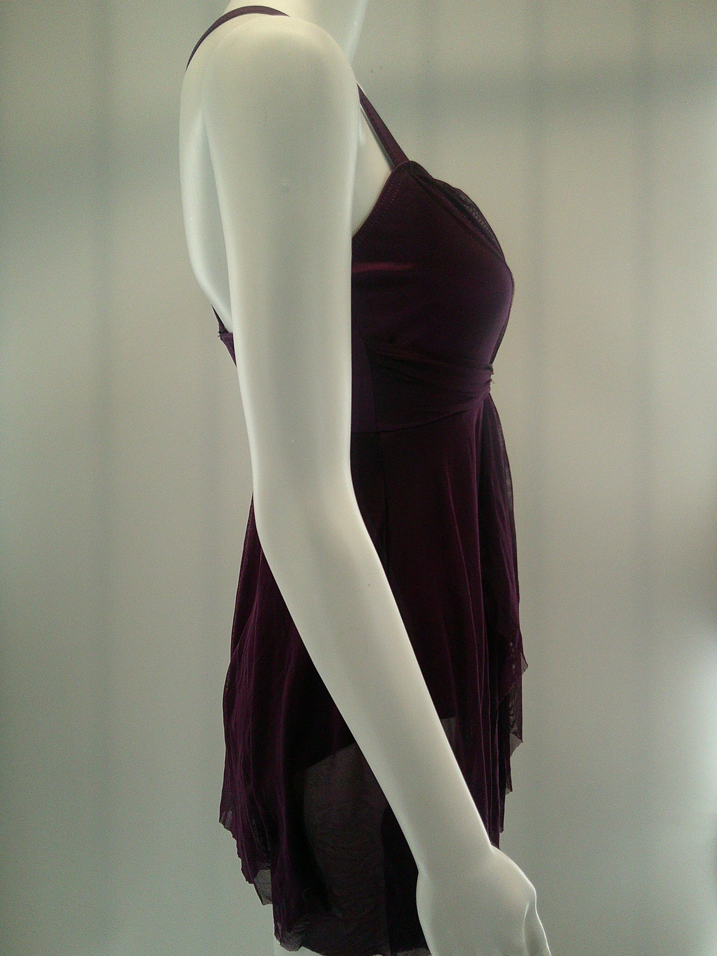 Pre-Owned Costume Small Adult Purple Weissman 6448 Lyrical Ballet Contemporary Mesh Draping