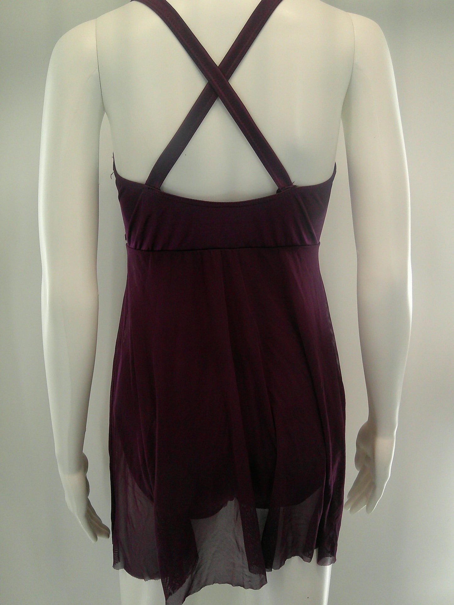 Pre-Owned Costume Small Adult Purple Weissman 6448 Lyrical Ballet Contemporary Mesh Draping