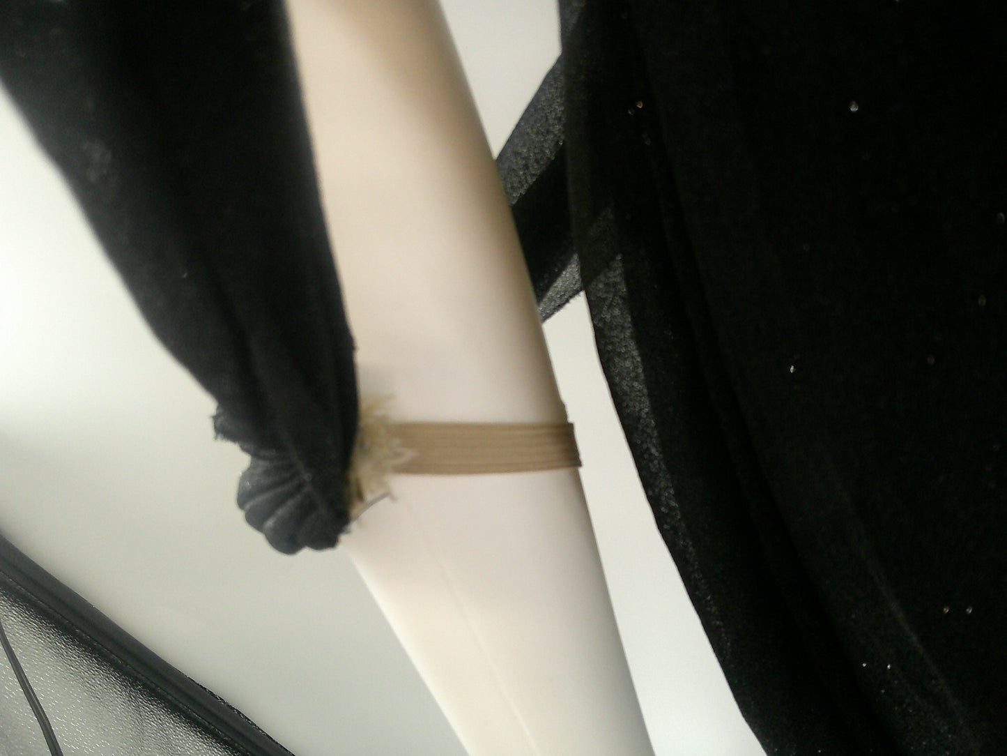Pre-Owned Costume Medium Adult Black Weissman D7278 Lyrical Jazz Contemporary Lace Gold Sparkle