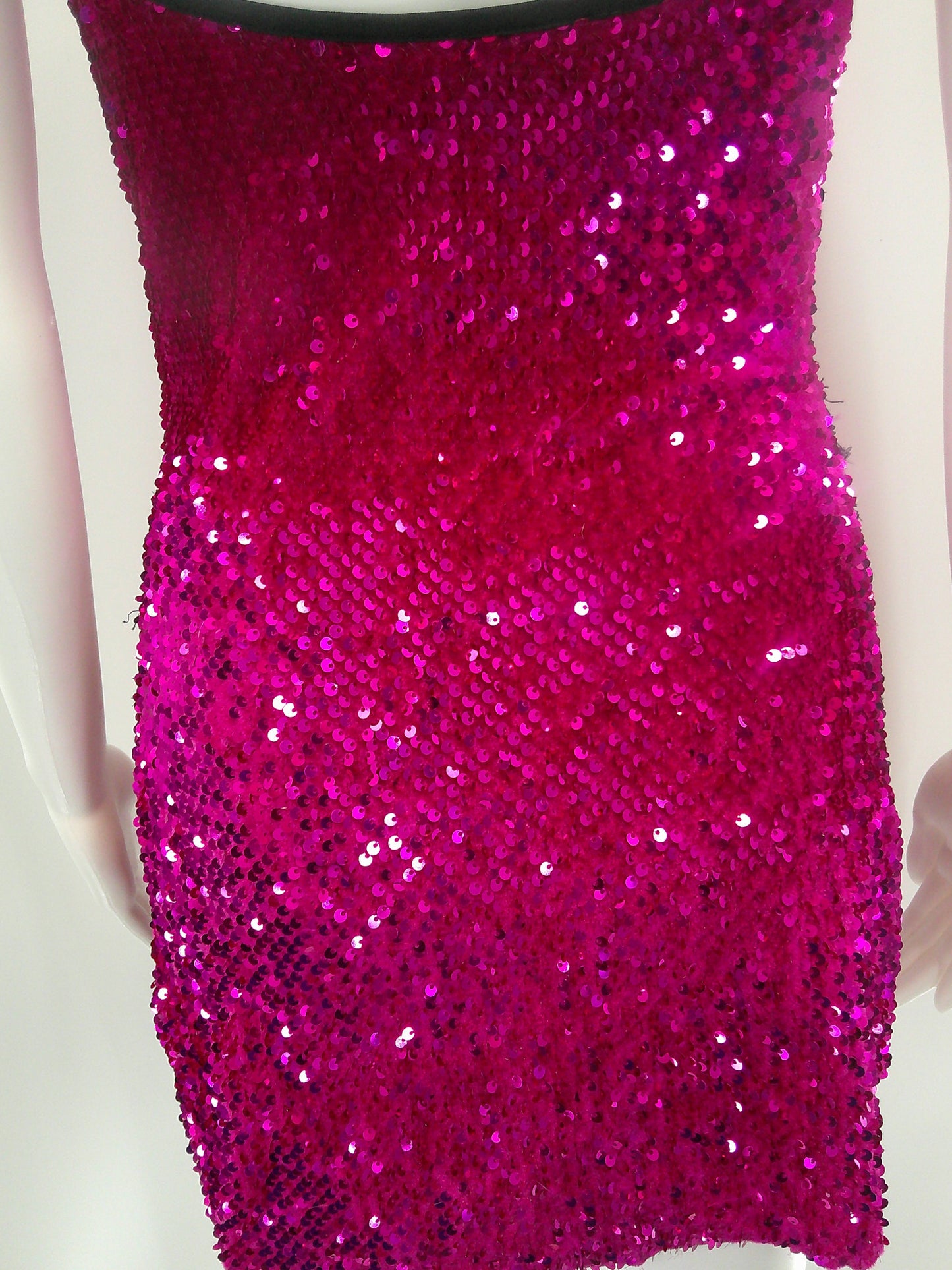 Pre-Owned Costume Small Adult Pink Art Stone 0564 Jazz Tap Musical Theater Flapper Sequin Fringe Halter