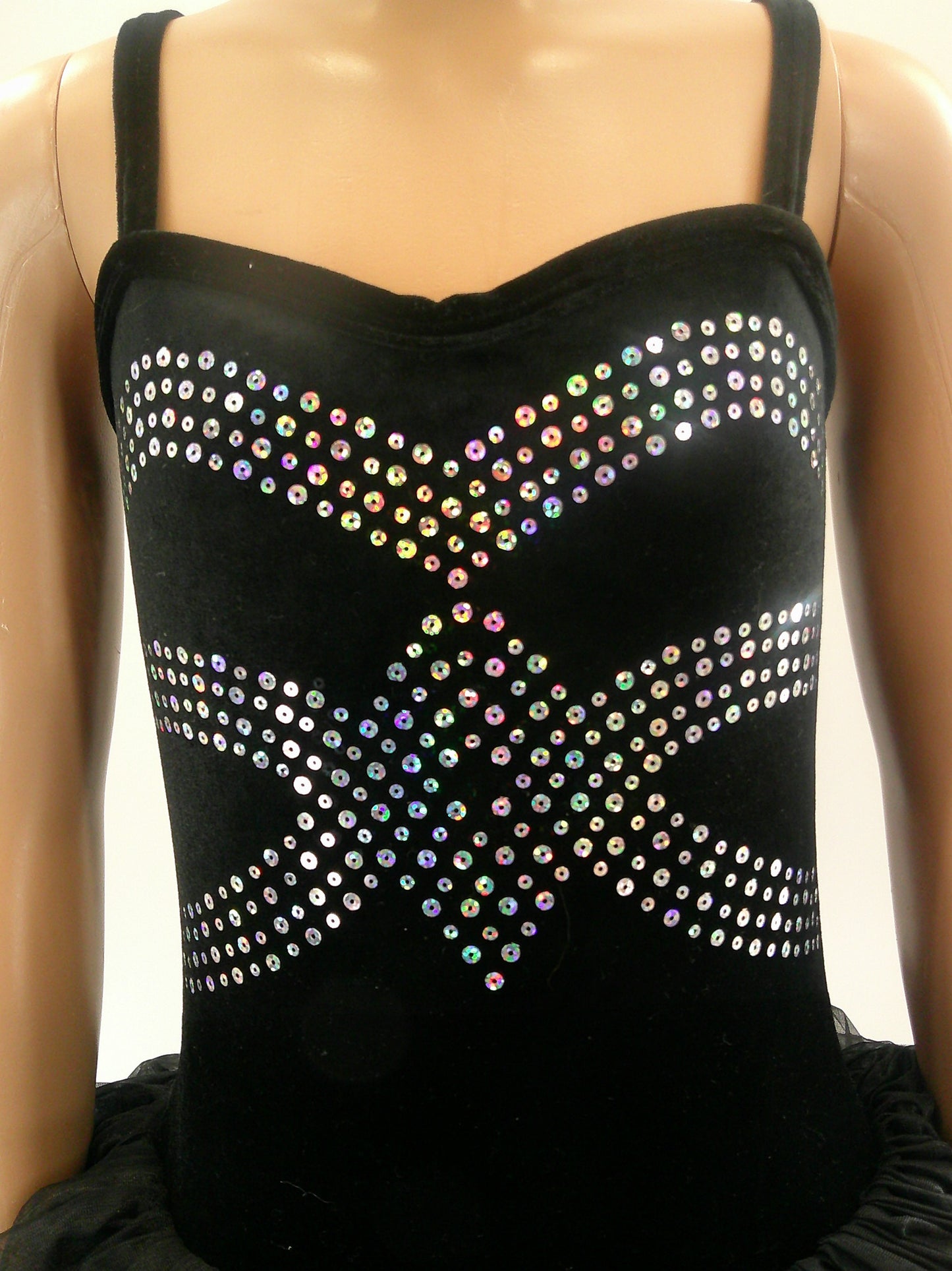 Pre-Owned Costume Ballet Medium Child Black Curtain Call E1034 Leotard Tutu Dress Up YAGP