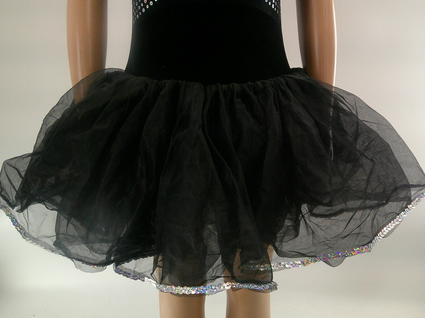 Pre-Owned Costume Ballet Medium Child Black Curtain Call E1034 Leotard Tutu Dress Up YAGP
